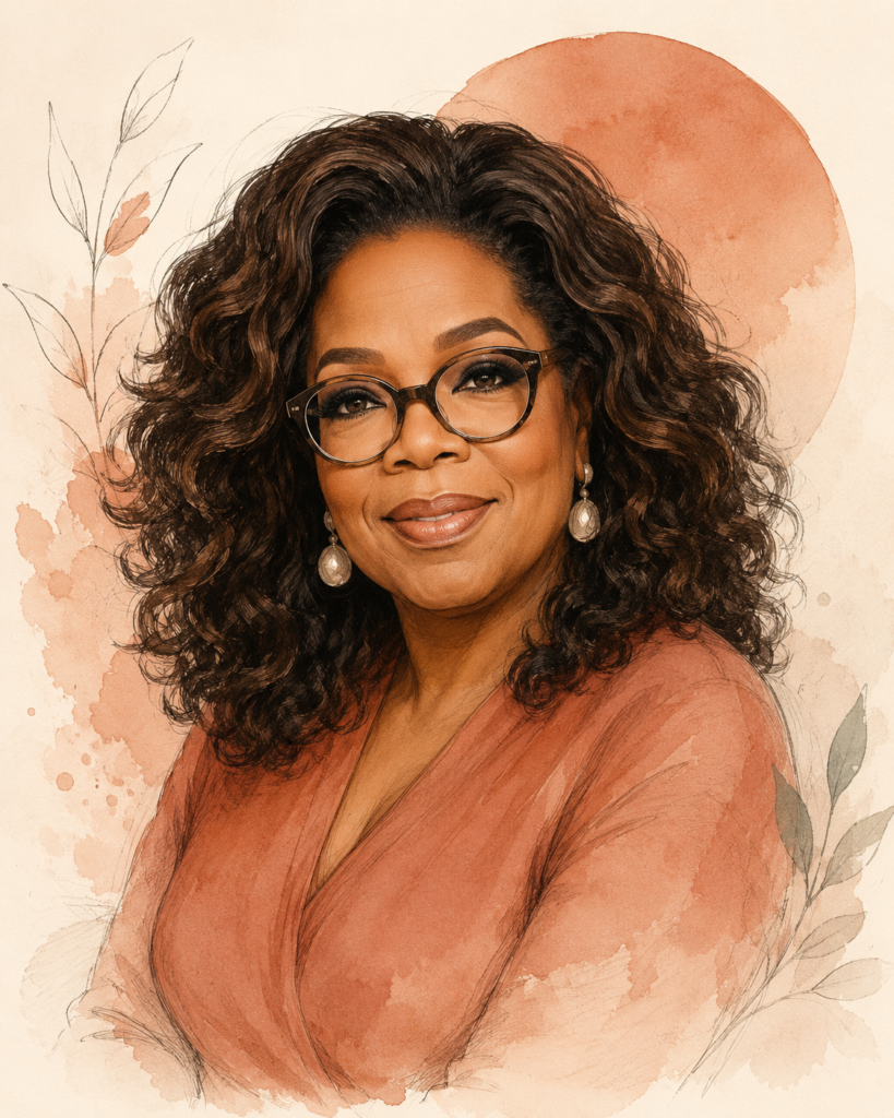 Oprah Winfrey story editorial illustration